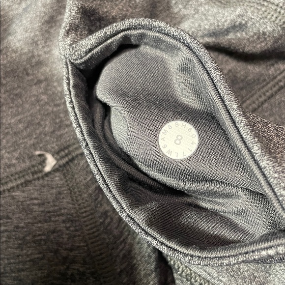 Lululemon Wunder Under Vintage Low Rise 21” Heather Gray Leggings 8 | EUC/Stain - Picture 5 of 7